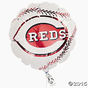 9" Airfill Only (Sticks Sold Separately) Cincinnati Reds Logo Football Balloon