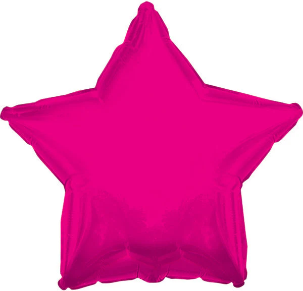 9" Airfill Only (Sticks Sold Separately) CTI Hot Pink Star Balloon