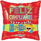 9" Airfill Only (Sticks Sold Separately) Cumple Payaso Balloon (Spanish)