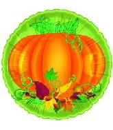 9" Airfill Only (Sticks Sold Separately) Fall Pumpkin Balloon