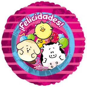 9" Airfill Only (Sticks Sold Separately) Felicidades Borlitas Balloon (Spanish)