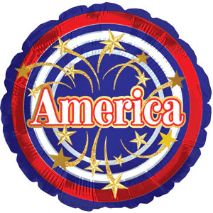 9" Airfill Only (Sticks Sold Separately) Foil Balloon America Star Stream