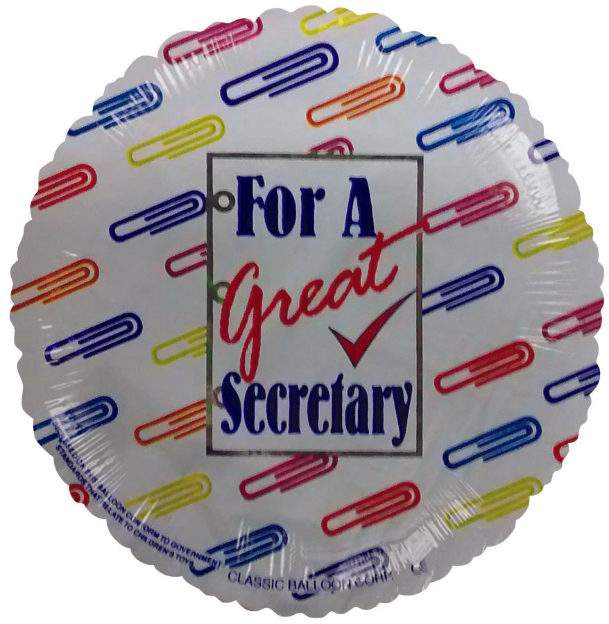 9" Airfill Only (Sticks Sold Separately) For a Great Secretary PaperClips Balloon