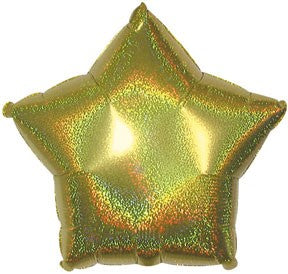 9" Airfill Only (Sticks Sold Separately) Gold Dazzleloon Star Balloon
