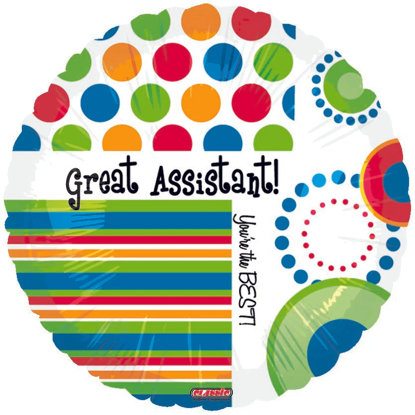 9" Airfill Only (Sticks Sold Separately) Great Assistant You're the Best Balloon