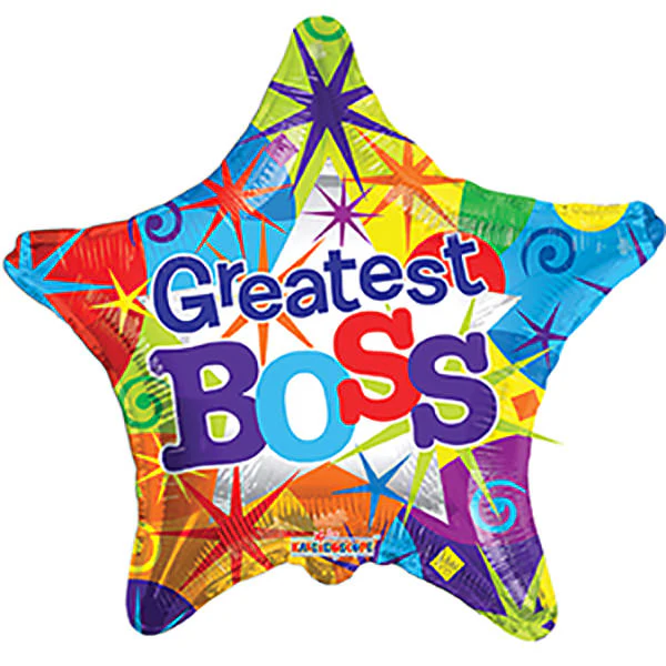 9" Airfill Only (Sticks Sold Separately) Greatest Boss Star Balloon
