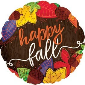 9" Airfill Only (Sticks Sold Separately) Happy Fall Balloon