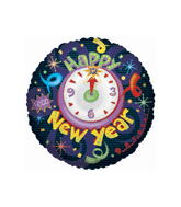 9" Airfill Only (Sticks Sold Separately) Happy New Years Time To Celebrate Balloon