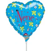 9" Airfill Only (Sticks Sold Separately) Heart Nene Balloon (Spanish)