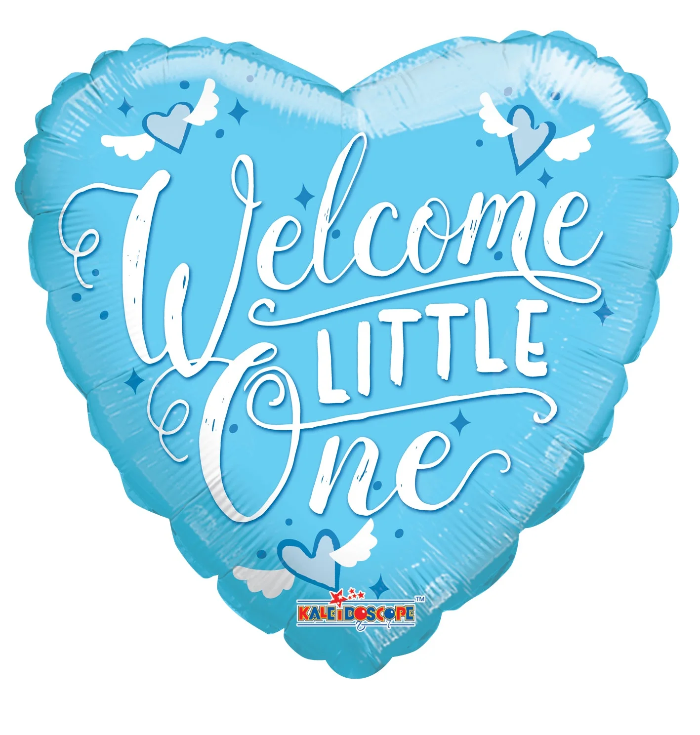 9" Airfill Only (Sticks Sold Separately) Heart Welcome Little One Blue Balloon