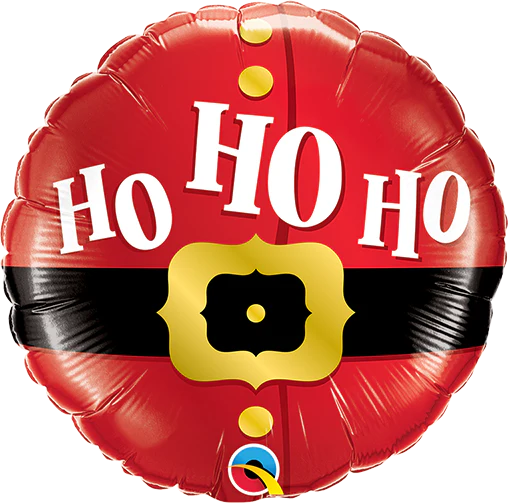 9" Airfill Only (Sticks Sold Separately) Ho Ho Ho Santa's Belt Foil Balloon