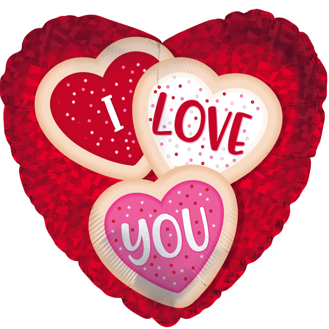 9" Airfill Only (Sticks Sold Separately) I Love You Cookies Heart Foil Balloon
