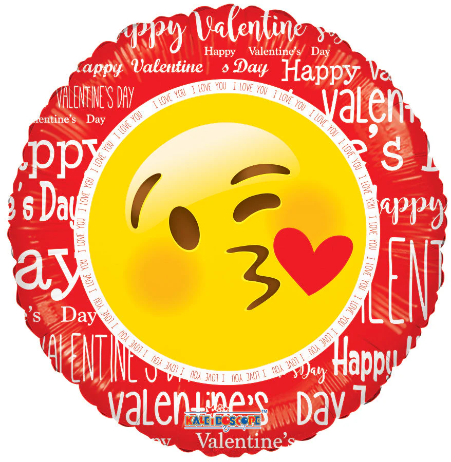 9" Airfill Only (Sticks Sold Separately) I Love You Smiley Valentine Balloon