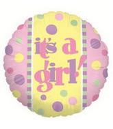 9" Airfill Only (Sticks Sold Separately) It's A Girl Marbles Balloons