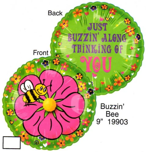 9" Airfill Only (Sticks Sold Separately) Lil' Fuzzies Buzzin Bee Balloon