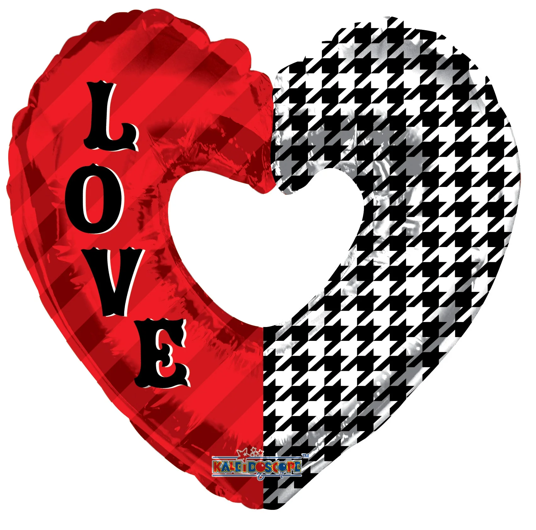 9" Airfill Only (Sticks Sold Separately) Love Pattern Shape Balloon