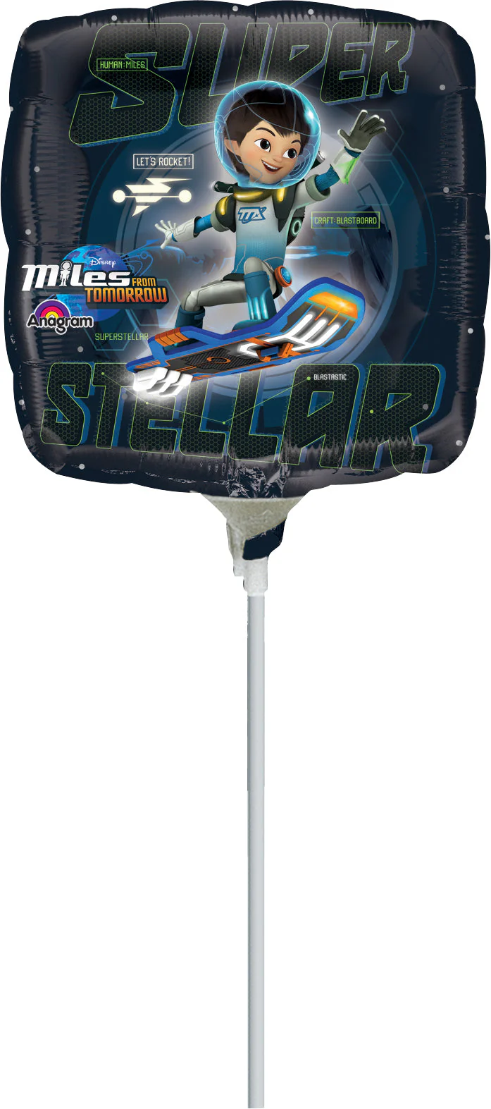 9" Airfill Only Miles from Tomorrowland Balloon (Sticks Sold Separately)
