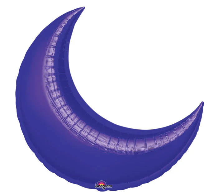 9" Airfill Only (Sticks Sold Separately) Mini Purple Crescent Balloon