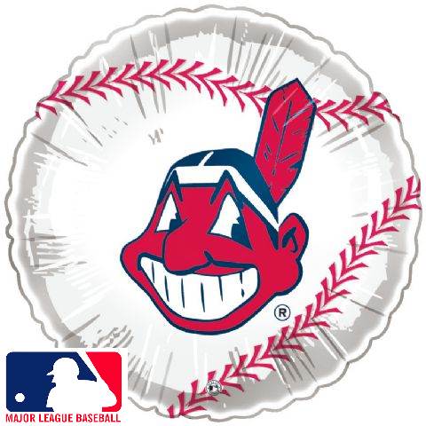 9" Airfill Only (Sticks Sold Separately) MLB Baseball Cleveland Indians Balloon