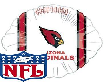 9" Airfill Only (Sticks Sold Separately) NFL Arizona Cardnials Football Balloon