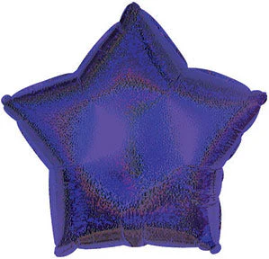 9" Airfill Only (Sticks Sold Separately) Purple Star Dazzeloon Balloon