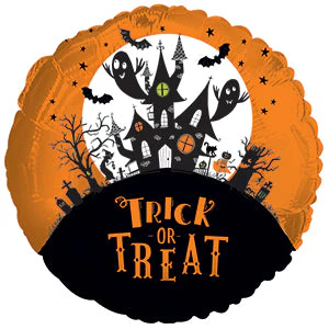 9" Airfill Only (Sticks Sold Separately) Trick or Treat House Foil Balloon