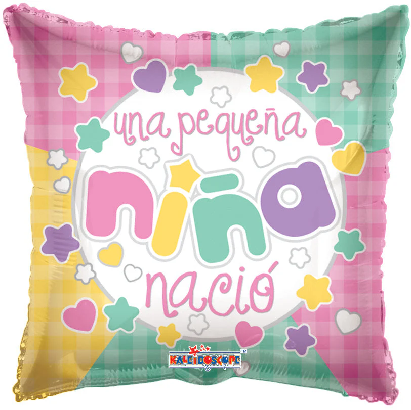 9" Airfill Only (Sticks Sold Separately) Una Pequena Nina Nacio Balloon (Spanish)