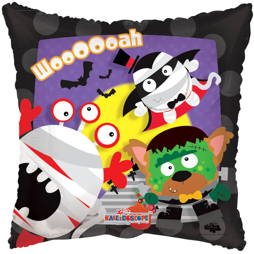 9" Airfill Only (Sticks Sold Separately) Wooooaah Monsters Clear View Balloon