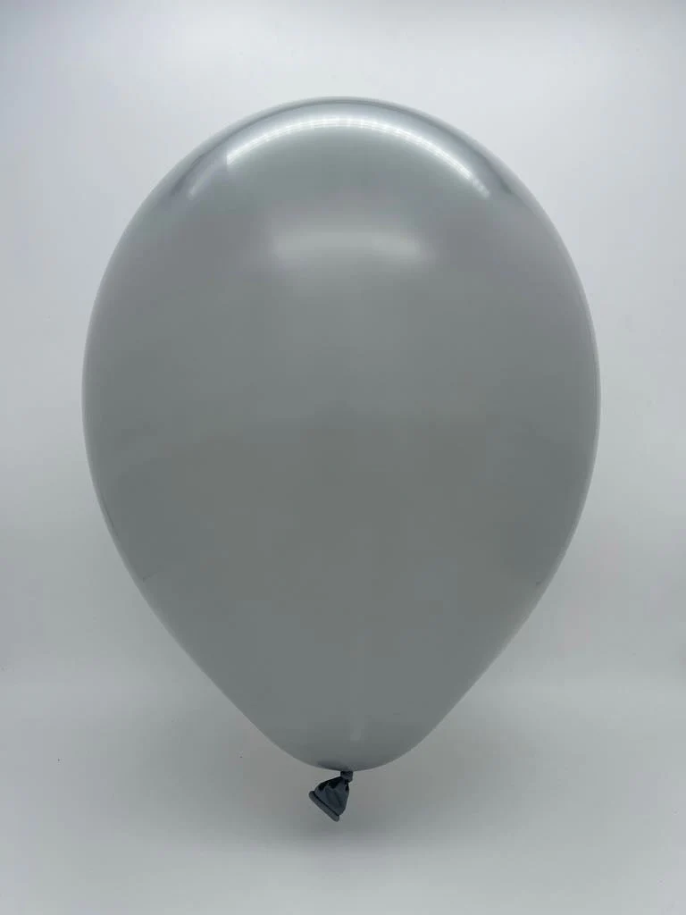 9" Deco Grey Decomex Latex Balloons (100 Per Bag) - Image 2