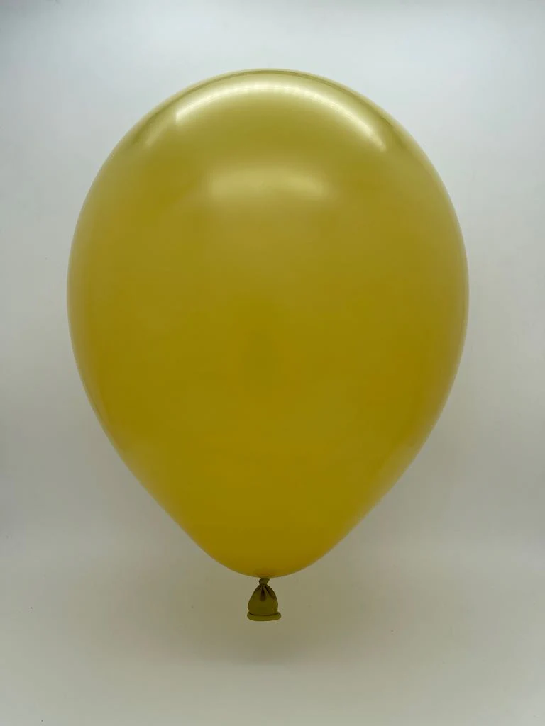9" Deco Mustard Decomex Latex Balloons (100 Per Bag) - Image 2