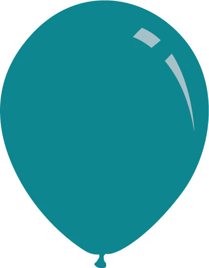 9" Deco Turquoise Decomex Latex Balloons (100 Per Bag)