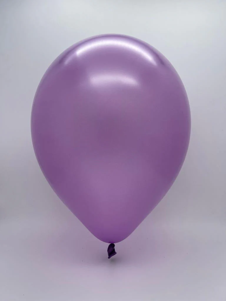 9" Metallic Light Lavender Decomex Latex Balloons (100 Per Bag) - Image 2