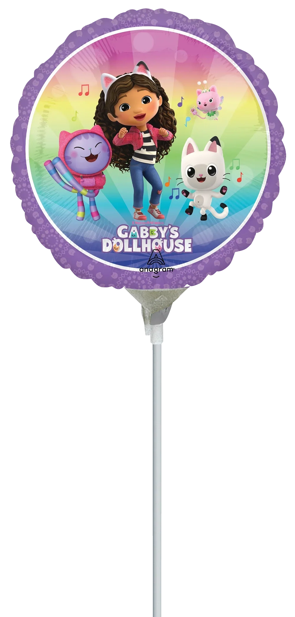 9" Airfill Only Gabby's Dollhouse Foil Balloon (Sticks Sold Separately) - Image 2