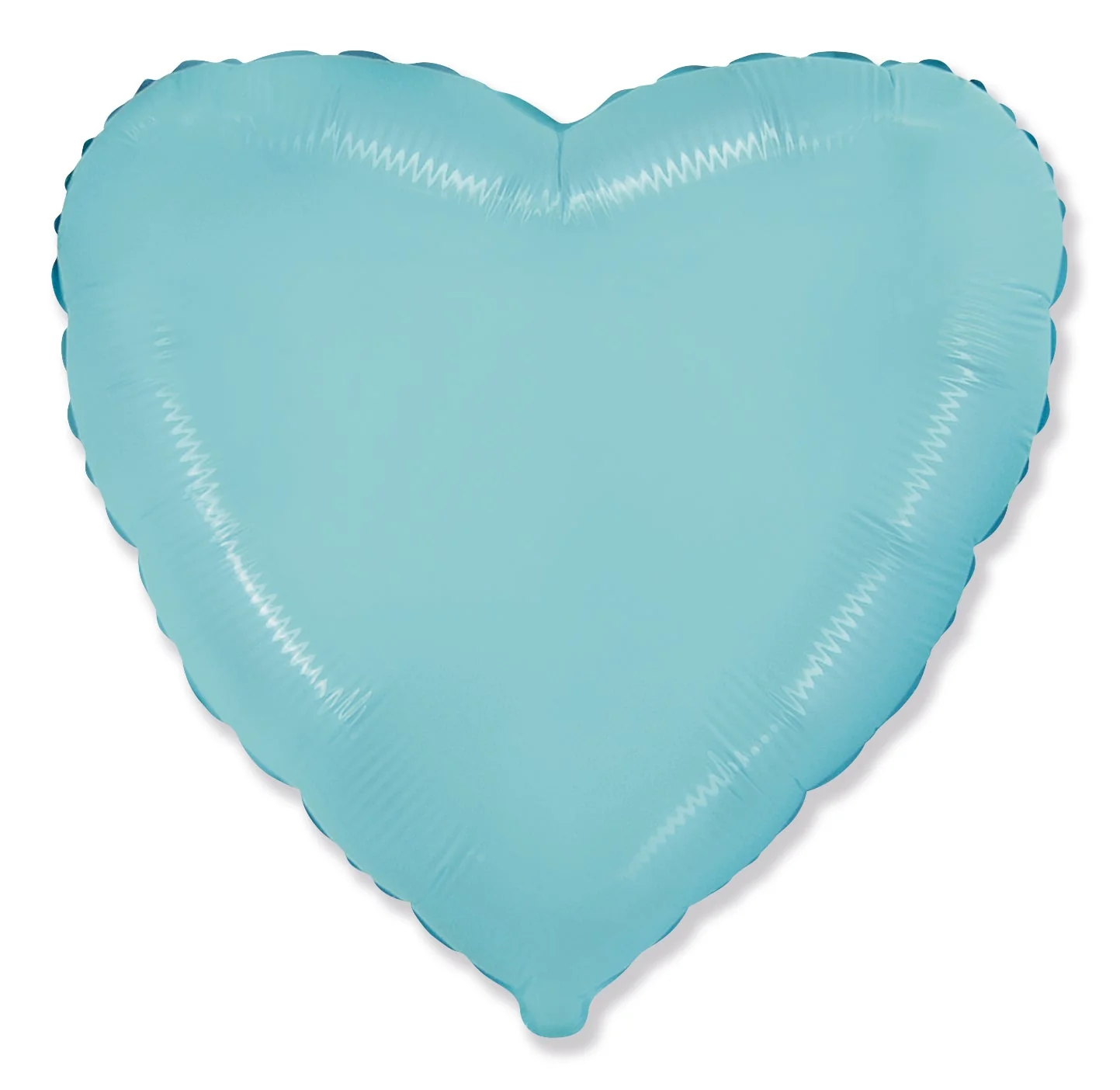 9" Airfill Only Mini Pastel Blue Heart Solid Color Foil Balloons Brand Flexmetal