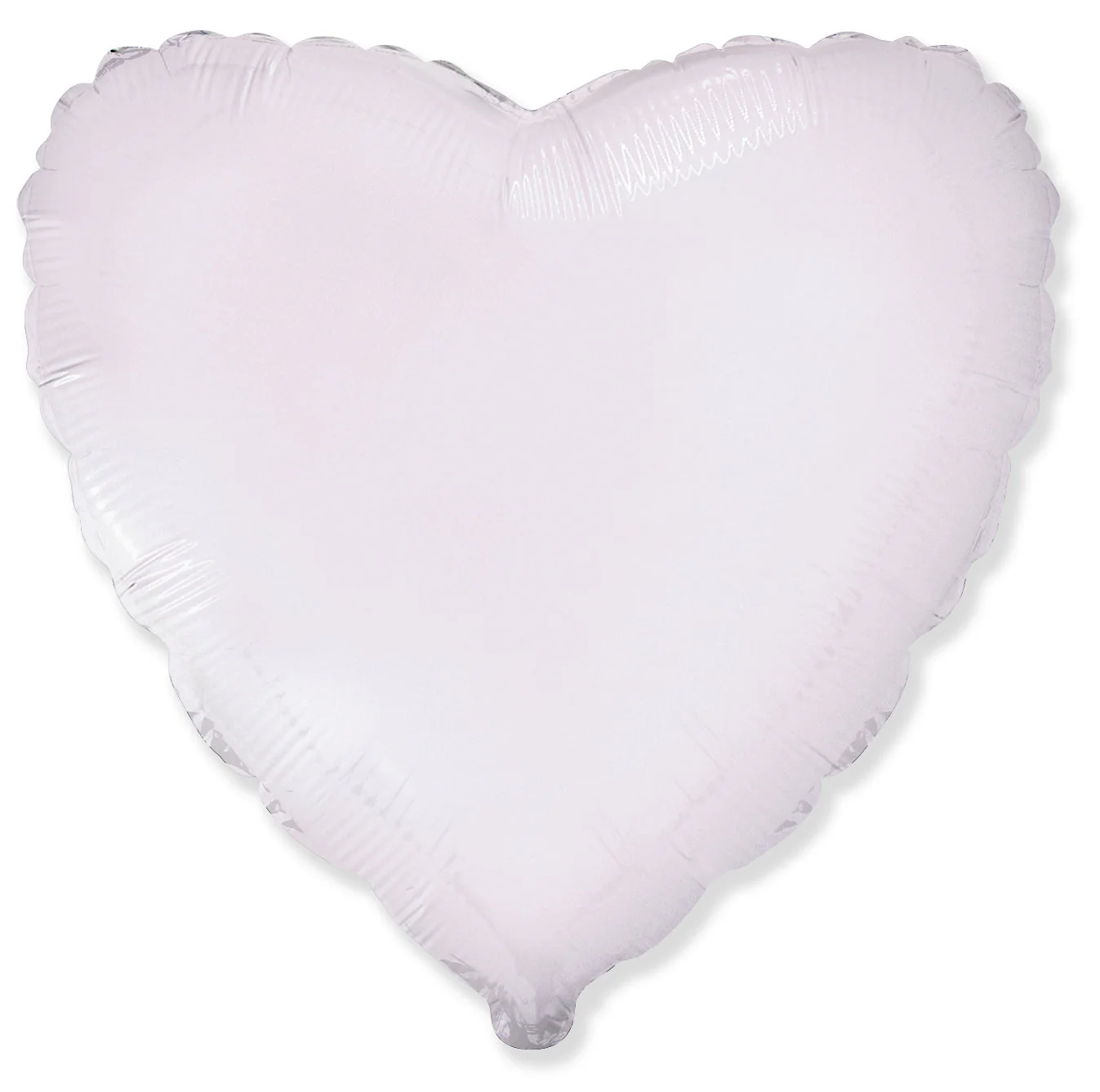 9" Airfill Only Mini White Heart Solid Color Foil Balloons Brand Flexmetal