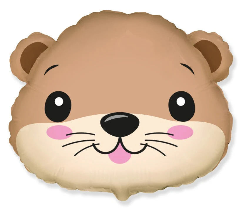 9" Airfill Only (Sticks Sold Separately) Otter Head Mini Foil Balloon
