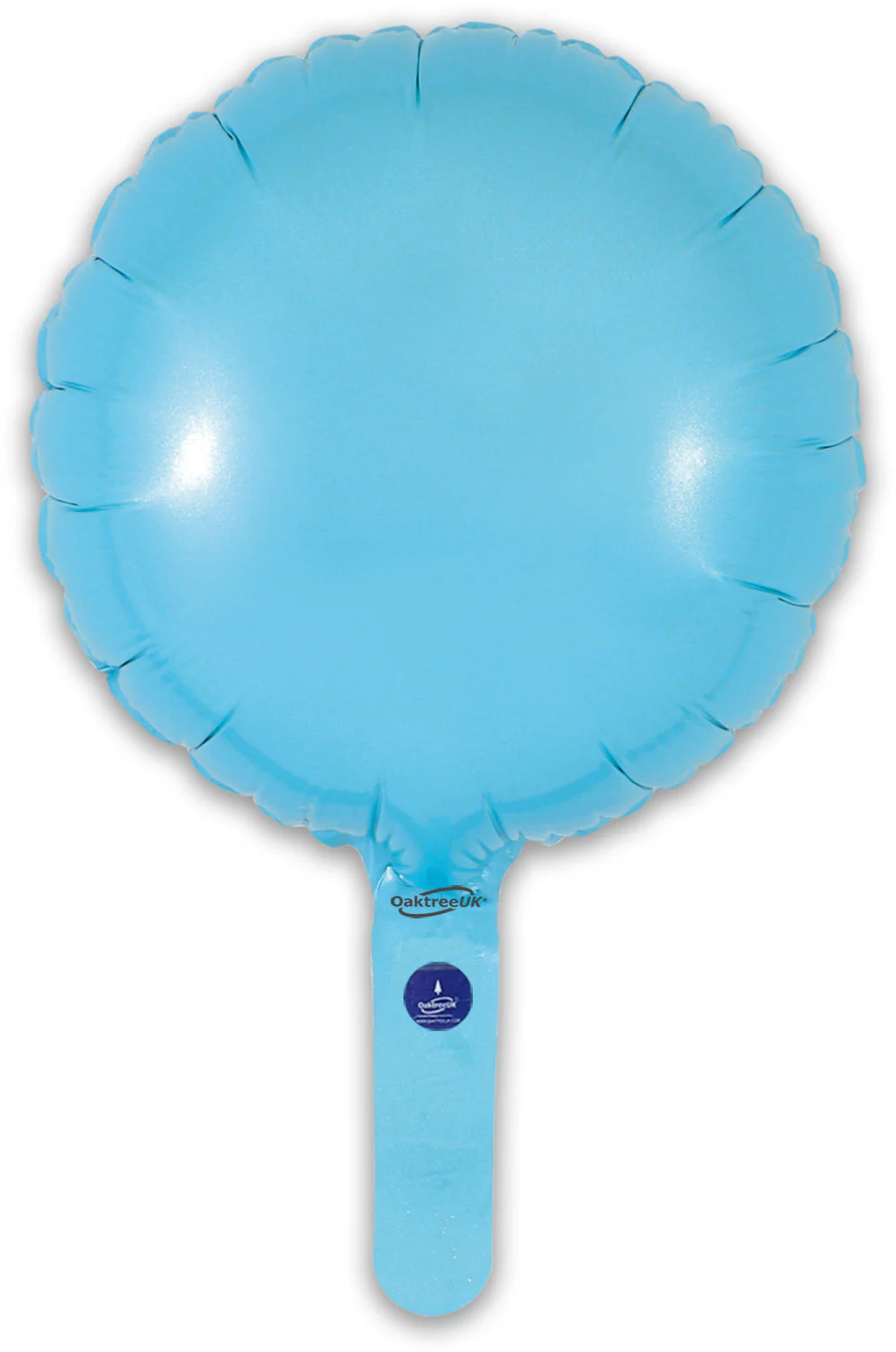 9" Airfill Only (With Self Sealing Valve) Matte Blue Round (5 Per Pack) Oaktree Brand Foil Balloon - Image 3