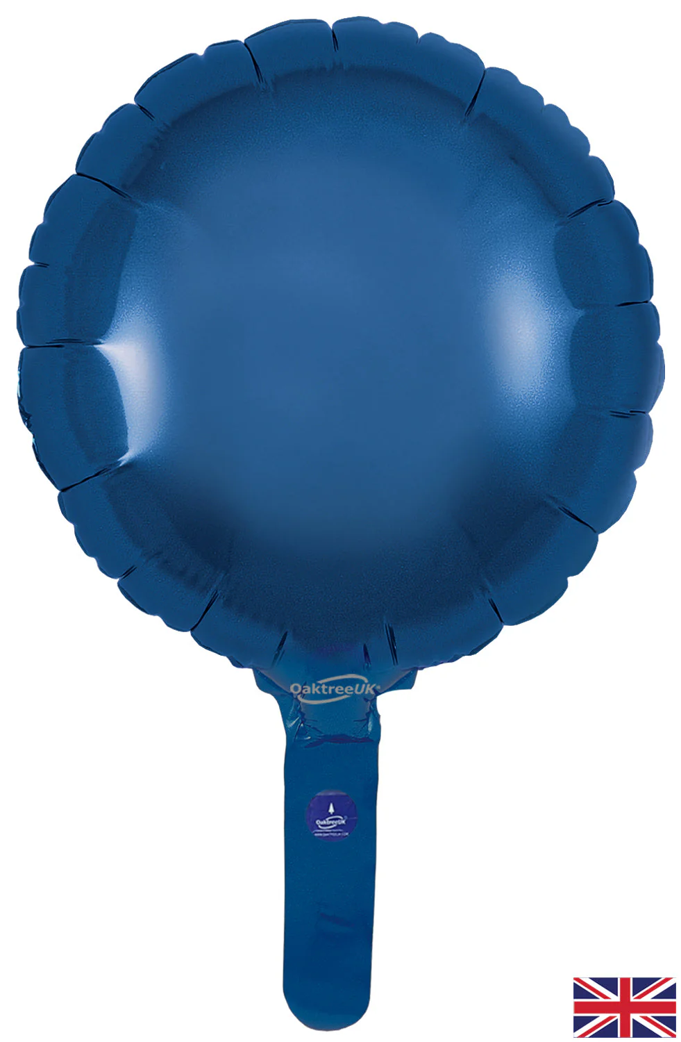9" Airfill Only (With Self Sealing Valve) Navy Blue Round (5 Per Pack) Oaktree Brand Foil Balloon - Image 3