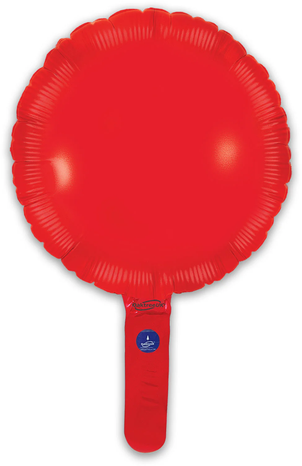 9" Airfill Only (With Self Sealing Valve) Red Round (5 Per Pack) Oaktree Brand Foil Balloon - Image 3