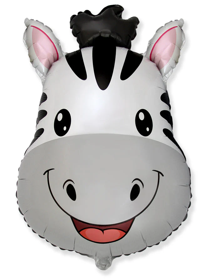 27" Zebra Head Foil Balloon