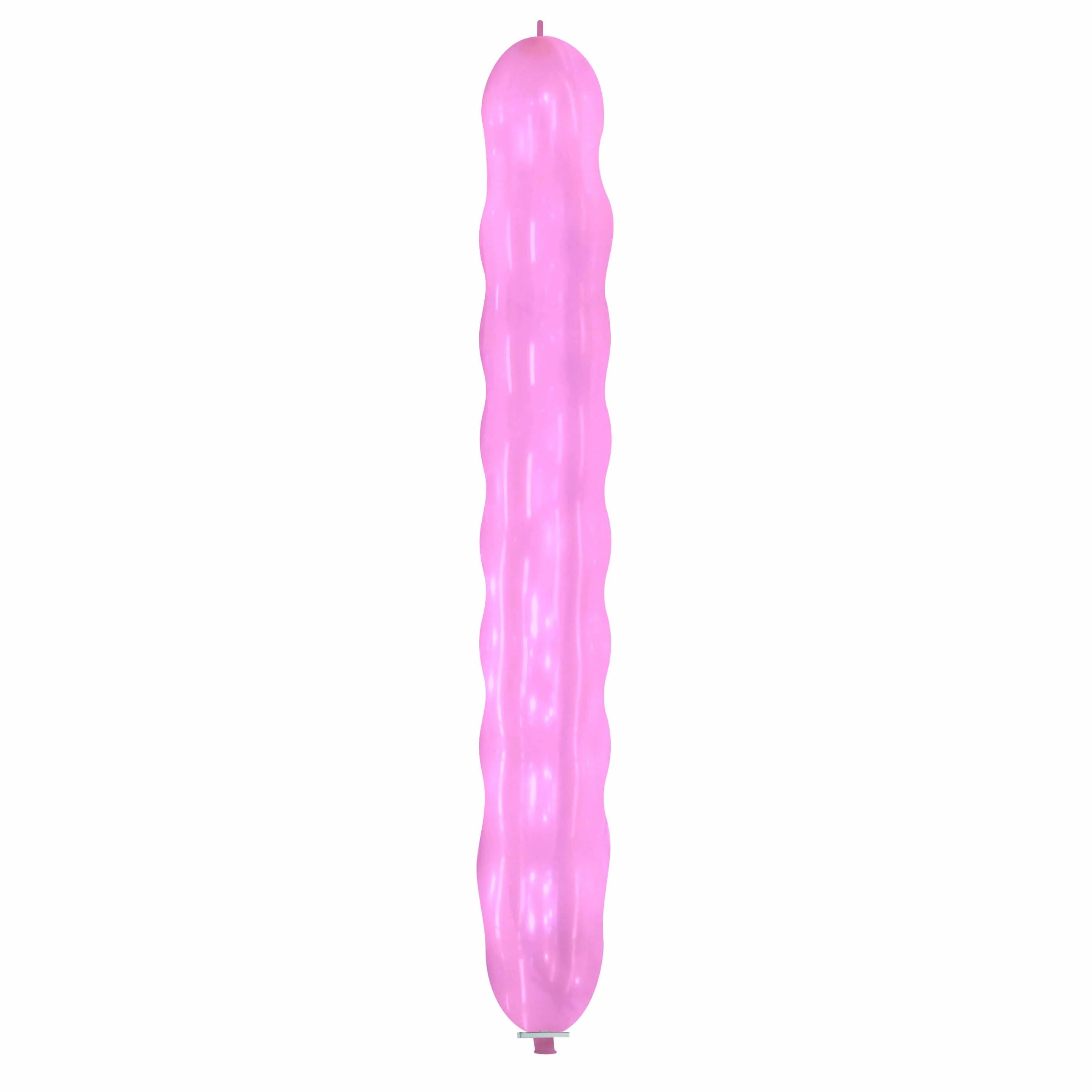 94" Spiral Cattex Brand Crystal Fuchsia Latex Balloons