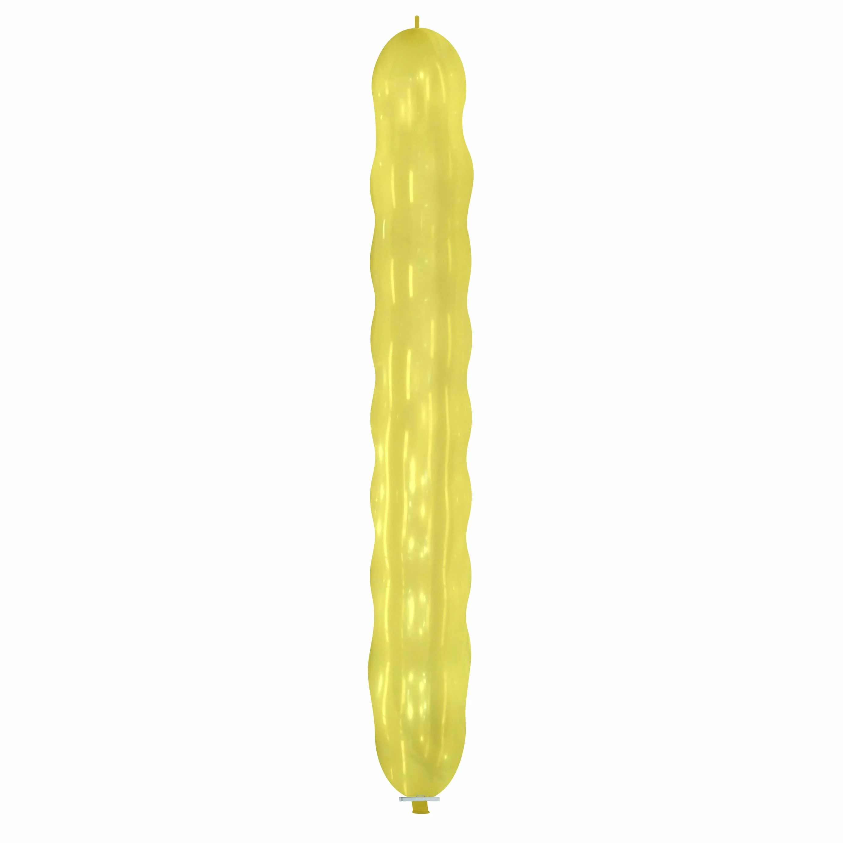 94" Spiral Cattex Brand Crystal Yellow Latex Balloons