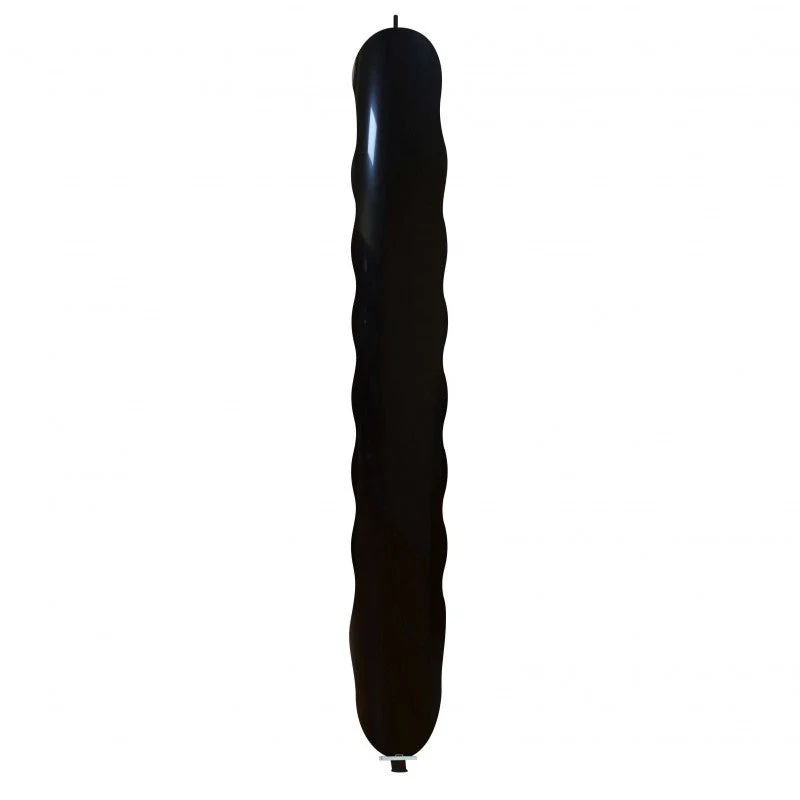 94" Spiral Cattex Brand Standard Black Latex Balloons