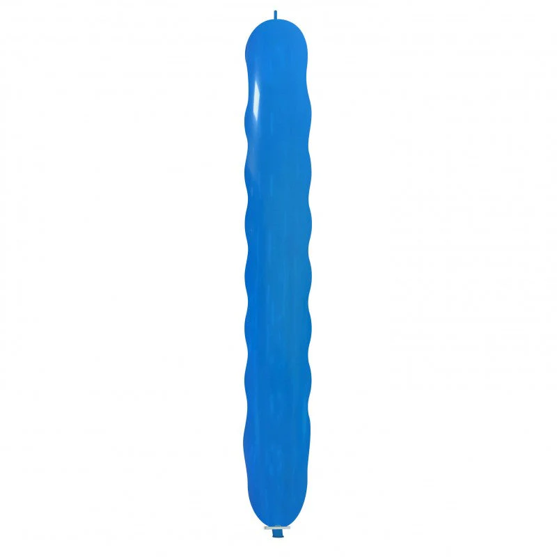 94" Spiral Cattex Brand Standard Light Blue Latex Balloons