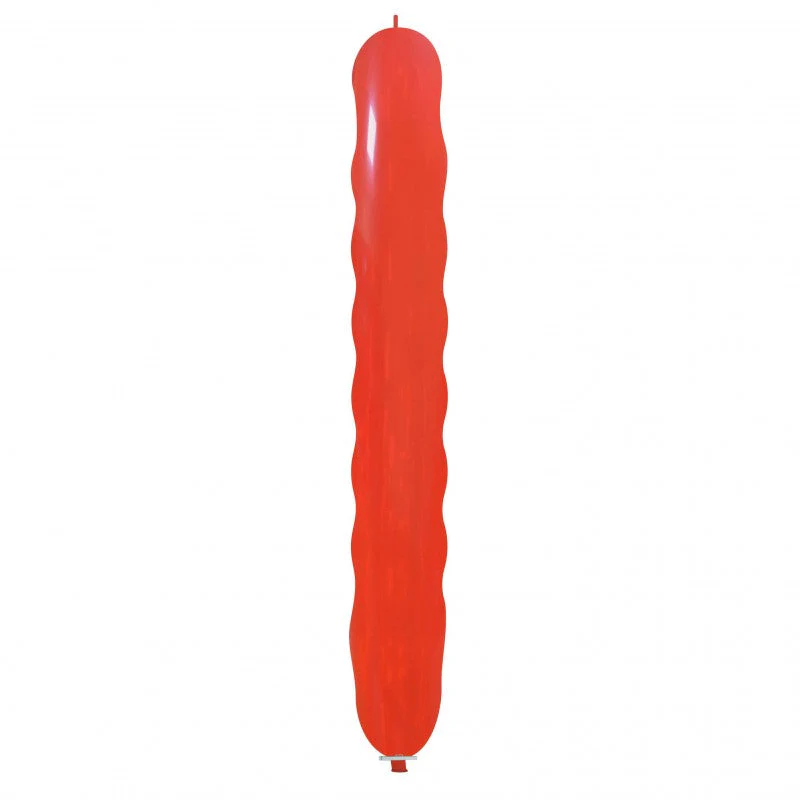 94" Spiral Cattex Brand Standard Light Red Latex Balloons