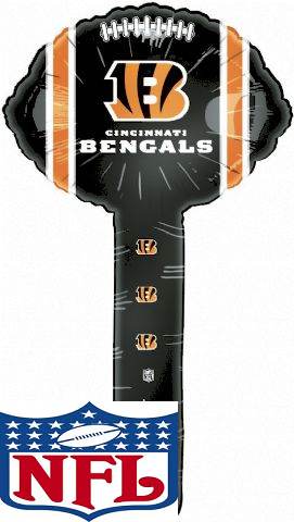 Air Filled NFL Football Hammer Balloon Cincinnati Bengals