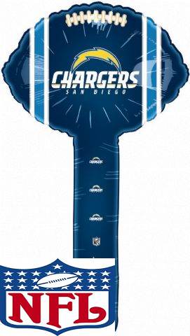 Air Filled NFL Football Hammer Balloon San Diego Chargers