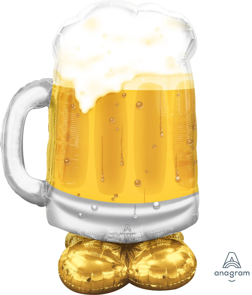Airfill Only Airloonz Consumer Inflatable Big Beer Mug Foil Balloon