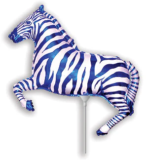 Airfill Only (Sticks Sold Separately) Blue Zebra Balloon