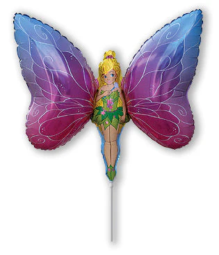 Airfill Only (Sticks Sold Separately) Lady Fairy Butterfly Princess Foil Balloon